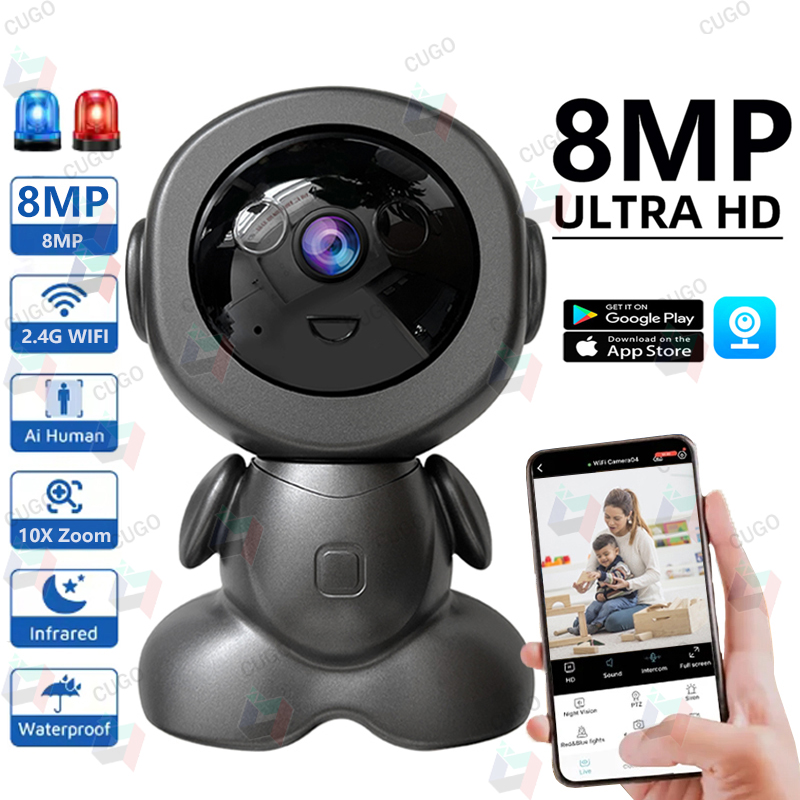 Home Security Images - 8MP Wifi Surveillance Robot Camera PTZ