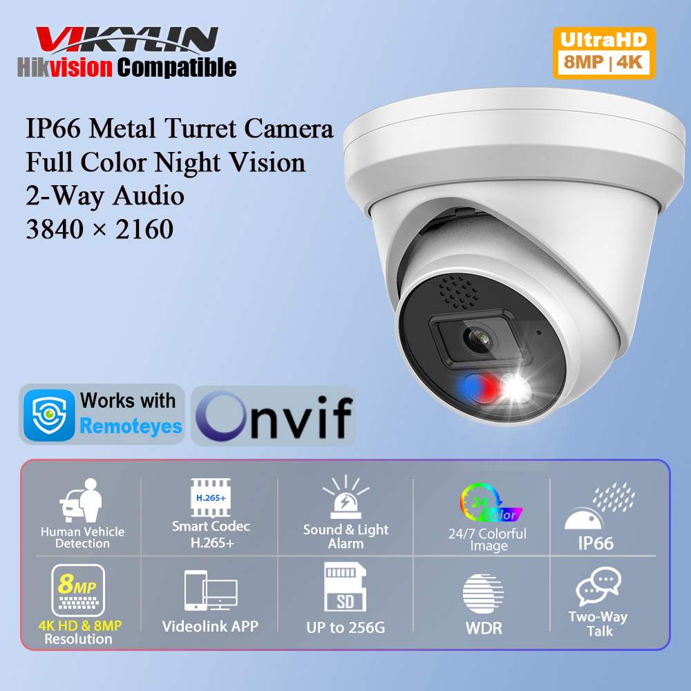 Home Security Images - Vikylin 4K 8MP Alarm Full Color