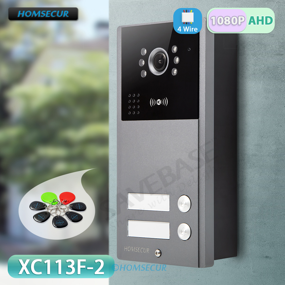 Home Security Key Fob - 1080P HD IP65 Doorbell Camera Flush