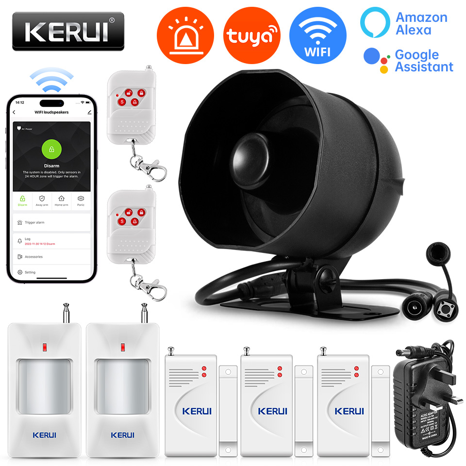 Home Security Ultimate - KERUI 120db Siren Alarm System WiFi