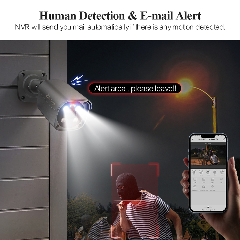 Techage H.265 8CH 5MP 8MP 4K P - đánh giá và giá Home Security With Camera