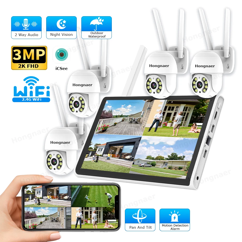 2026 Hongnaer 3MP 4 Channel Wi - đánh giá và giá Home Security With Camera