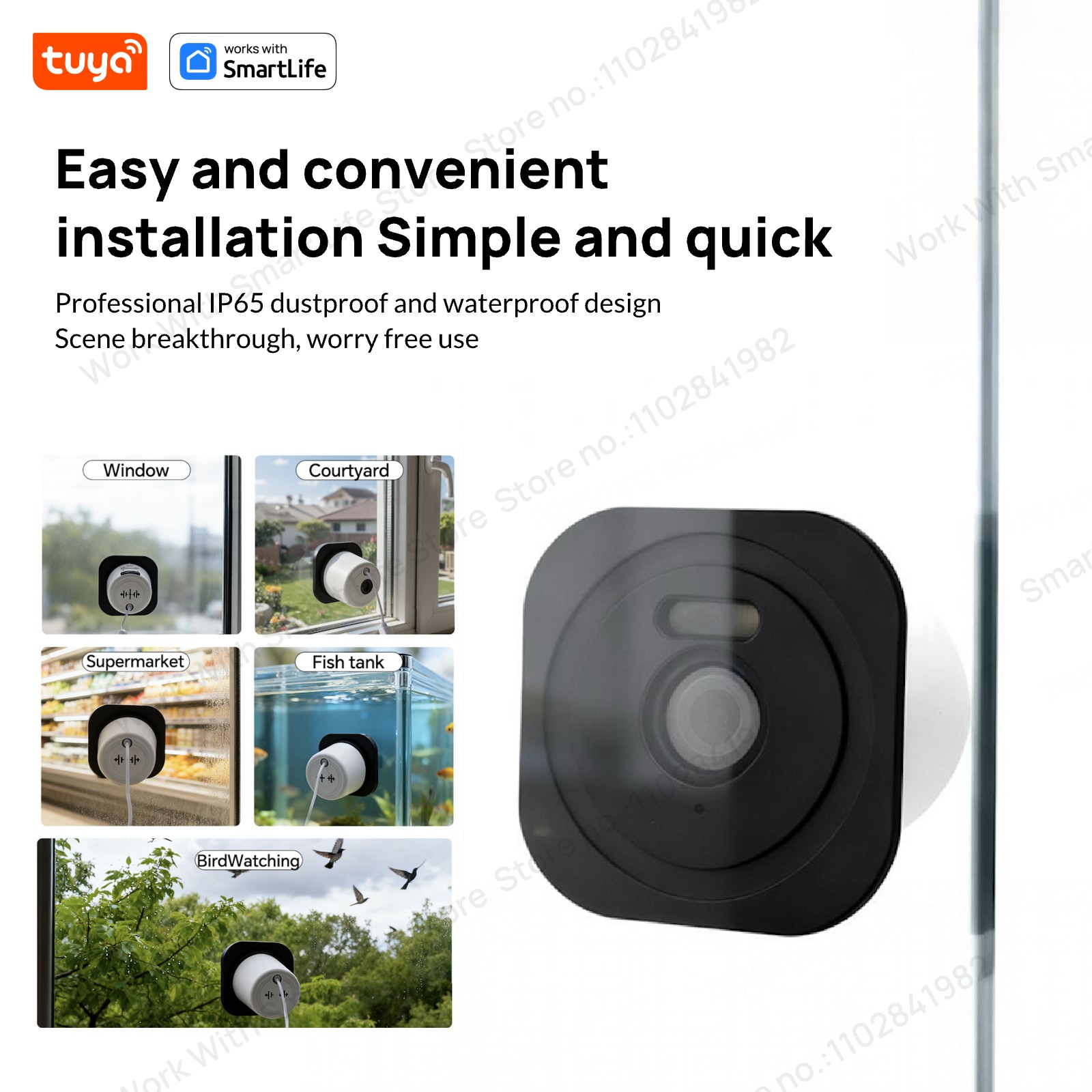 3MP 2K Tuya Window Camera,2.4G - đánh giá và giá Home Security Product