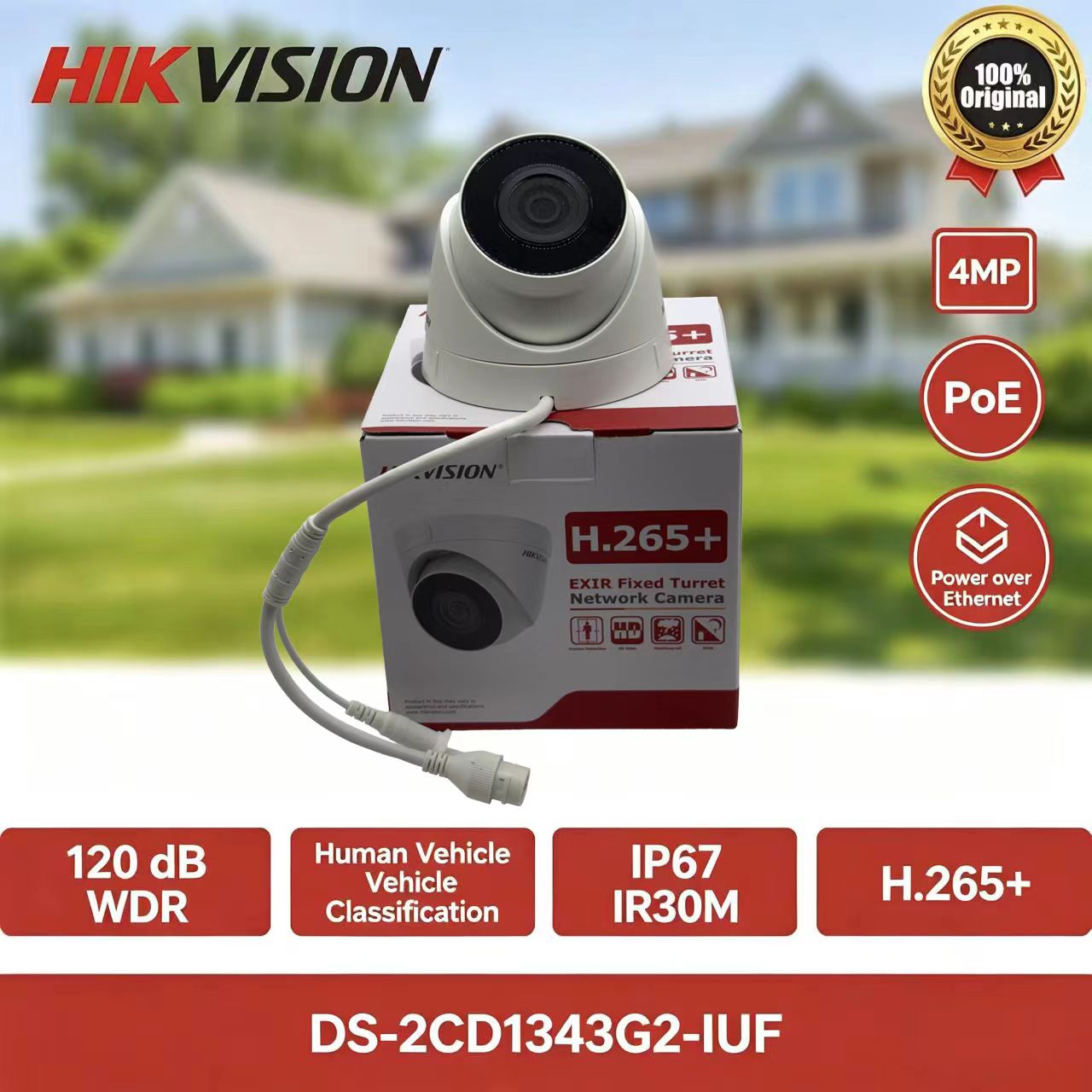 Hikvision DS-2CD1343G2-IUF 4MP - đánh giá và giá Home Security Hikvision
