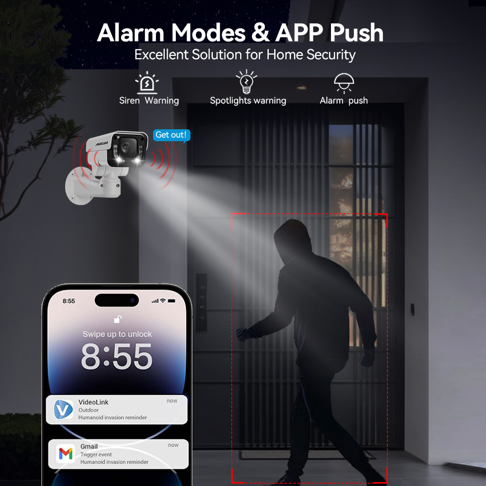 ASECAM 4K 8MP IP Camera PTZ 30 - đánh giá và giá Home Security Hikvision